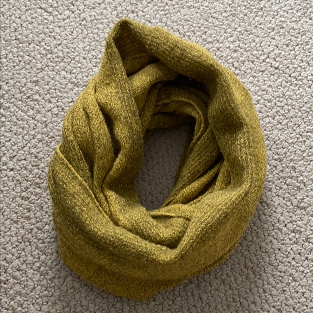 Green knit infinity scarf